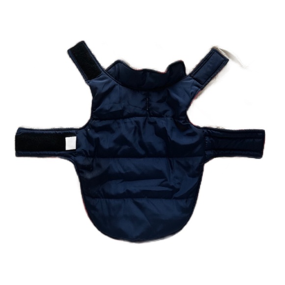 Kuoser Dog Winter Coat, Reversible Dog Jacket Red Plaid - Picture 3 of 4